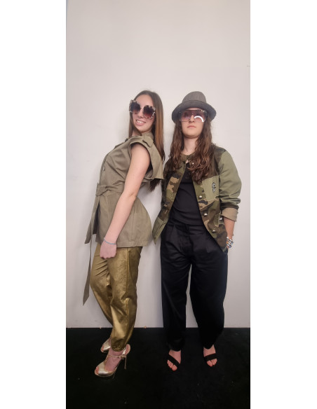 Gilet  effetto trench smanicato