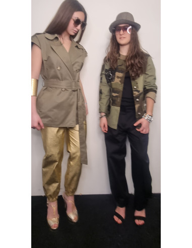 Gilet  effetto trench smanicato