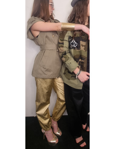Pantalone similpelle oro