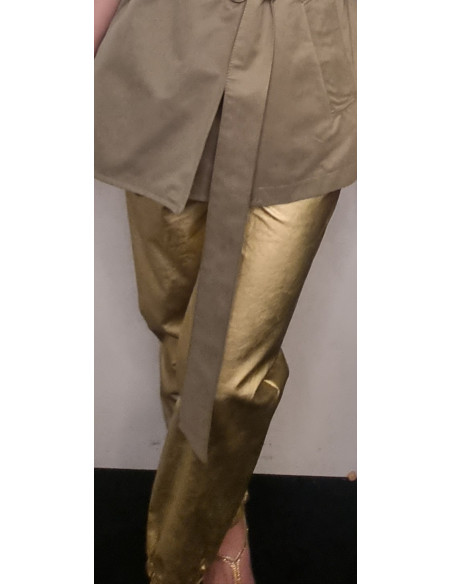 Pantalone similpelle oro
